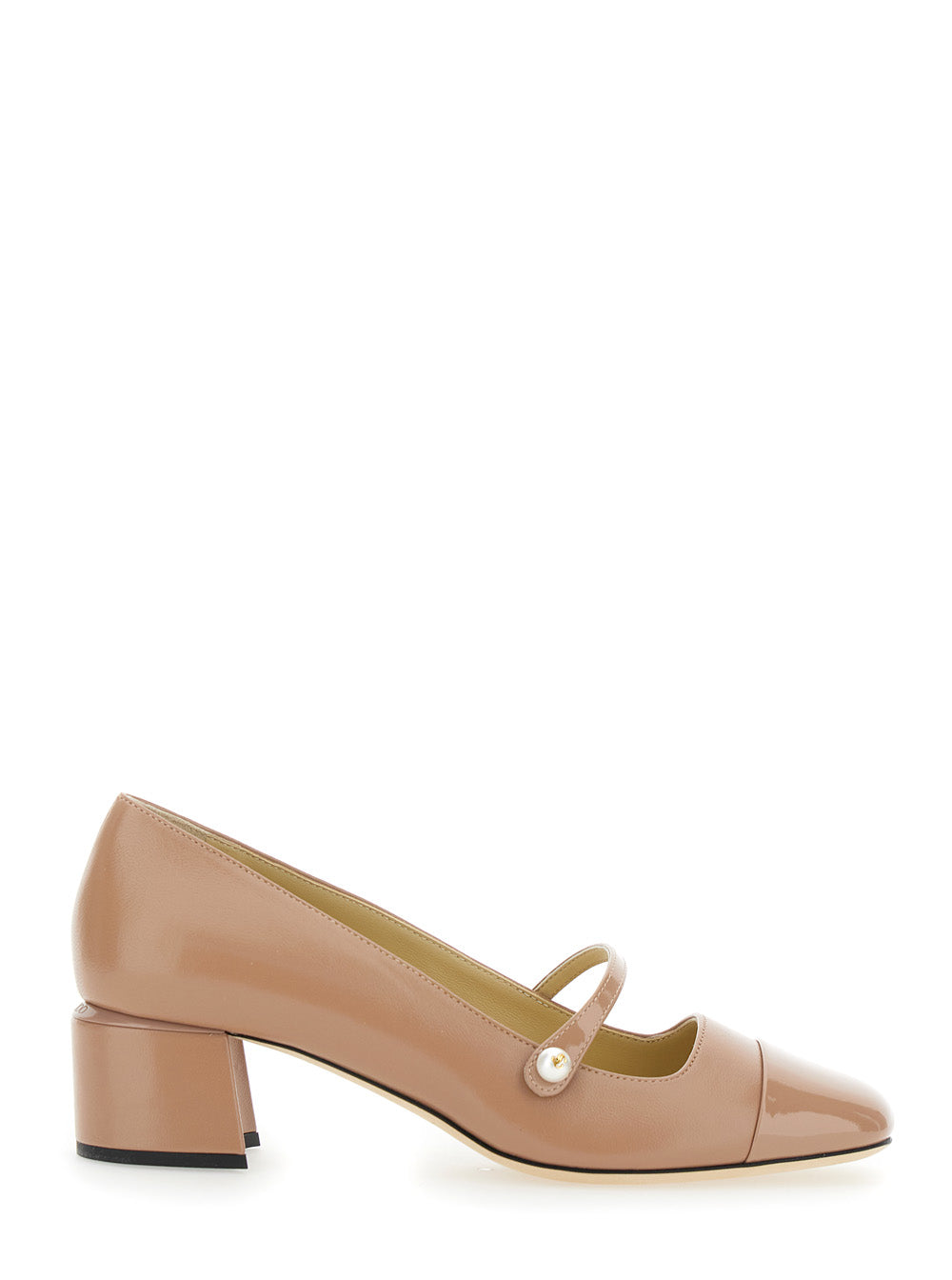 Jimmy Choo Women 'Elisa' Pink Pumps With Strap Closure With Button In Leather Blend Woman