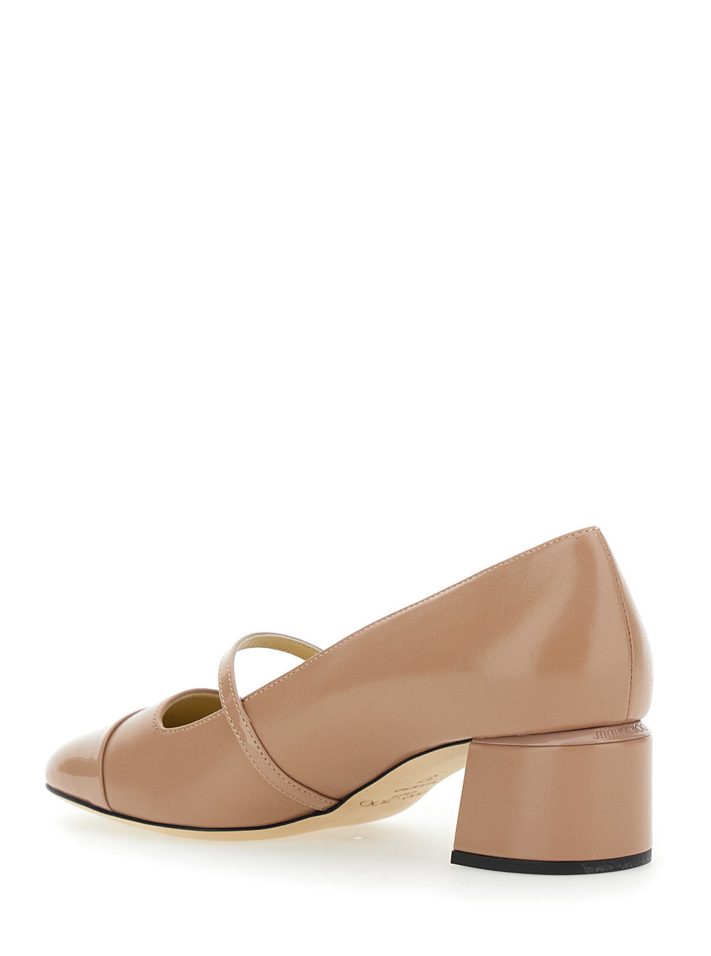 Jimmy Choo Women 'Elisa' Pink Pumps With Strap Closure With Button In Leather Blend Woman