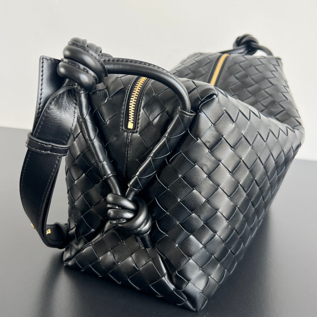 Bottega Veneta BV Loop Weekender 38cm Black Calfskin