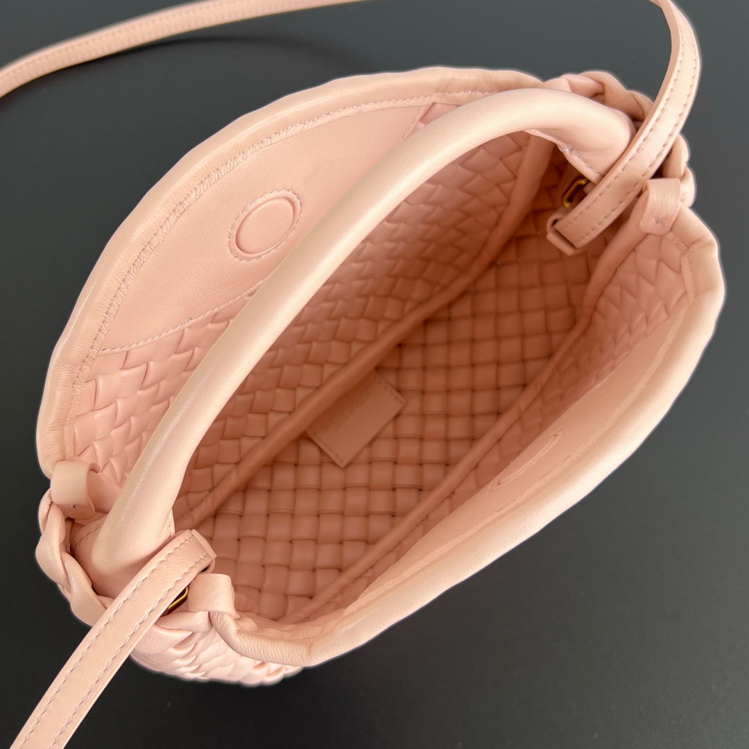 Bottega Veneta BV Small Cobble Top Handle 23cm Pastel Pink Lambskin