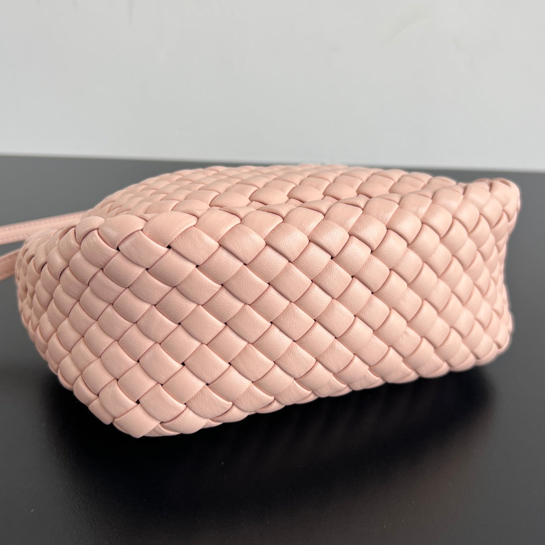 Bottega Veneta BV Small Cobble Top Handle 23cm Pastel Pink Lambskin