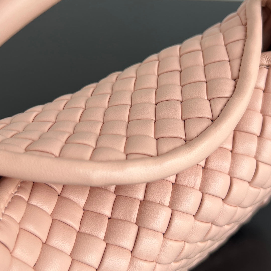 Bottega Veneta BV Small Cobble Top Handle 23cm Pastel Pink Lambskin