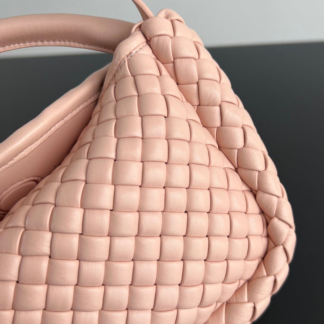 Bottega Veneta BV Small Cobble Top Handle 23cm Pastel Pink Lambskin