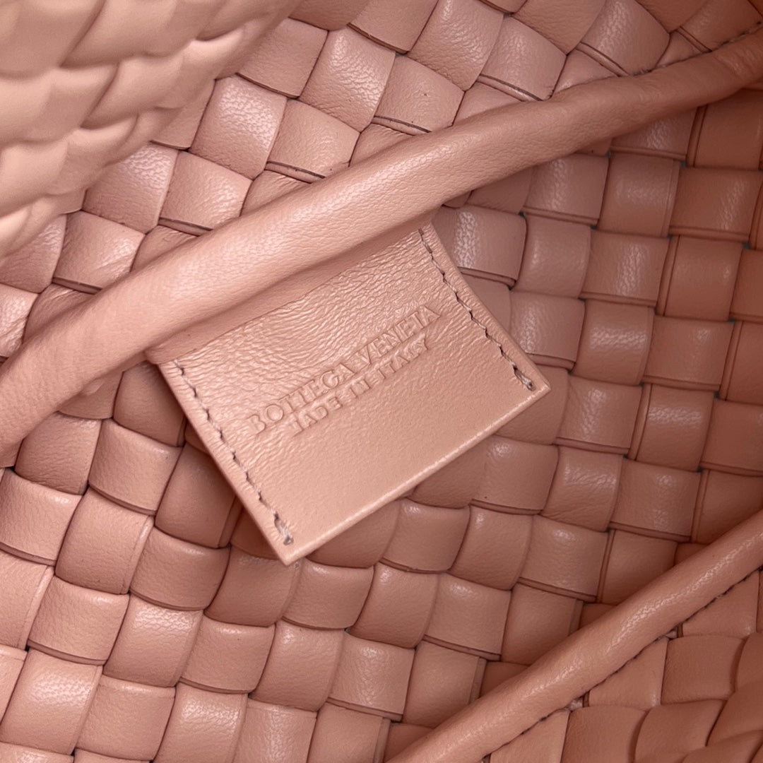 Bottega Veneta BV Small Cobble Top Handle 23cm Pastel Pink Lambskin