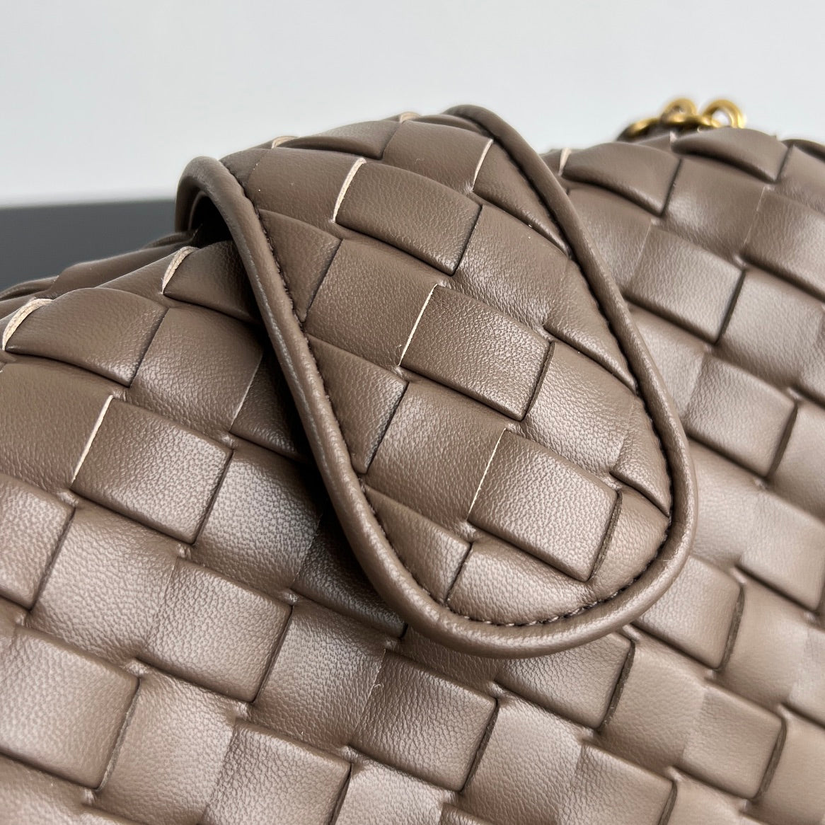 Bottega Veneta BV Lauren 1980 31.5cm Dark Beige Lambskin