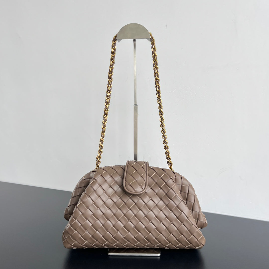 Bottega Veneta BV Lauren 1980 31.5cm Dark Beige Lambskin