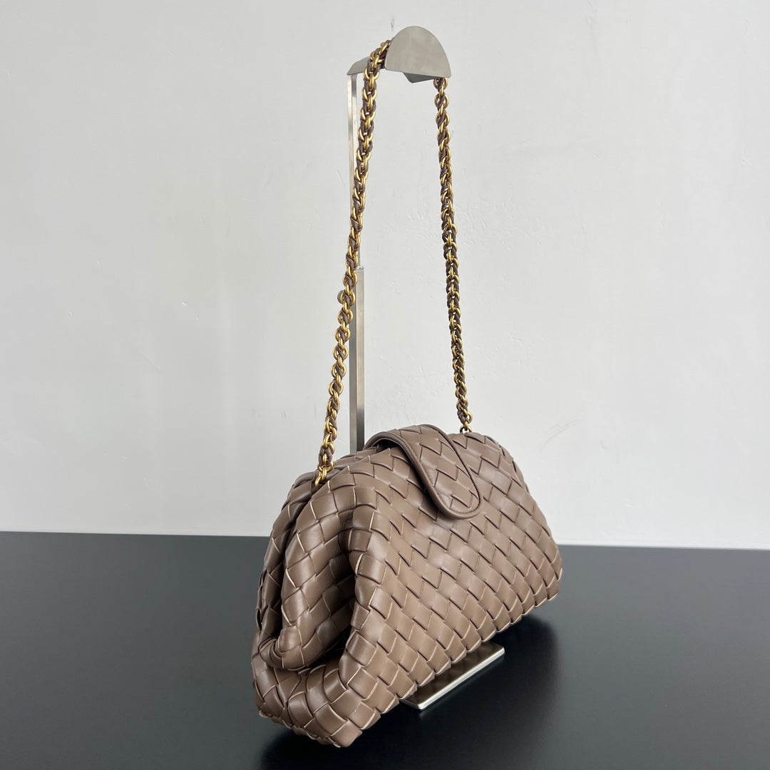 Bottega Veneta BV Lauren 1980 31.5cm Dark Beige Lambskin