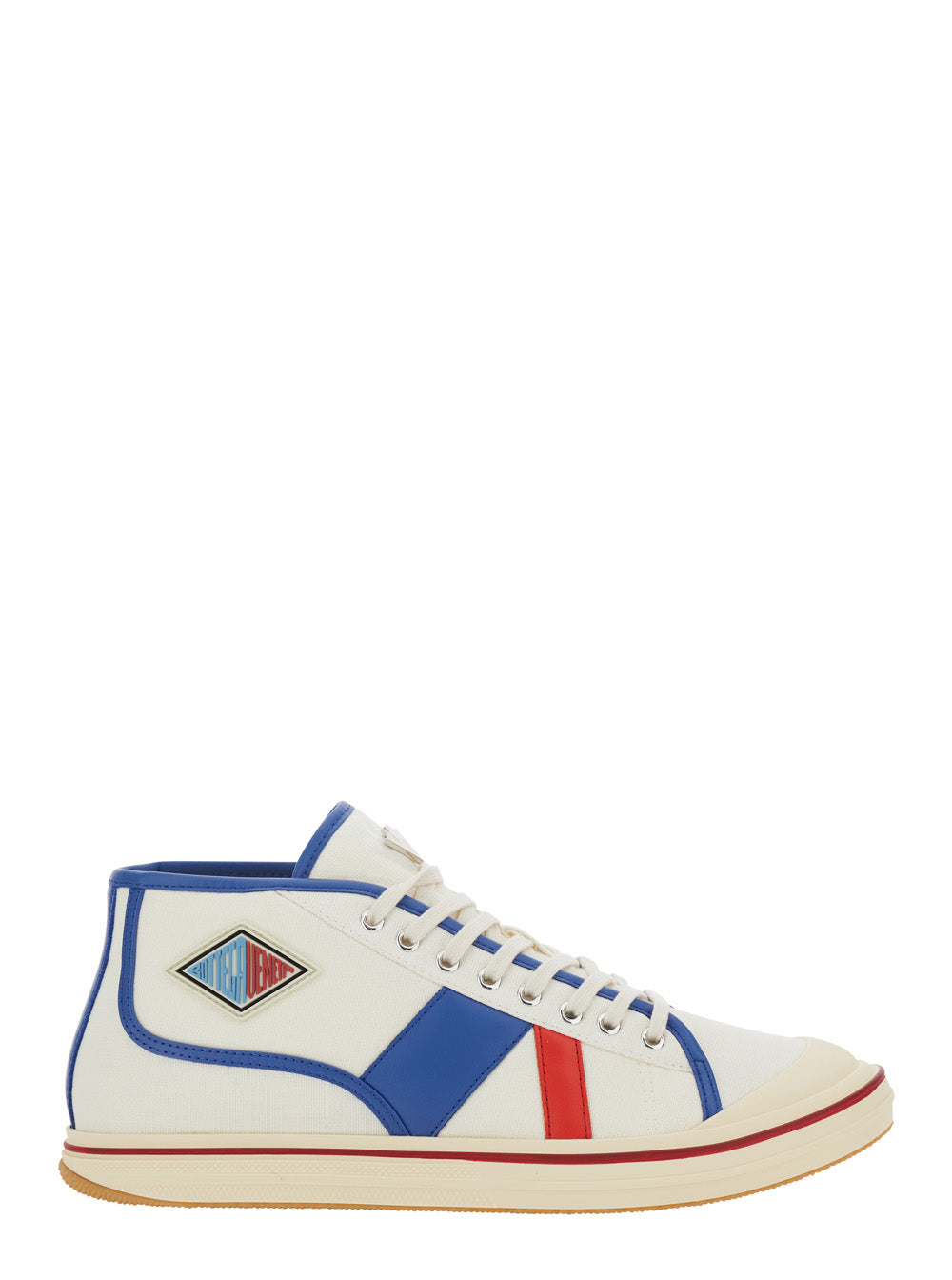 Bottega Veneta Men 'Eliot' Multicolor Sneakers With Logo Label On The Side And Leather Inserts In Cotton And Leather Blend Man