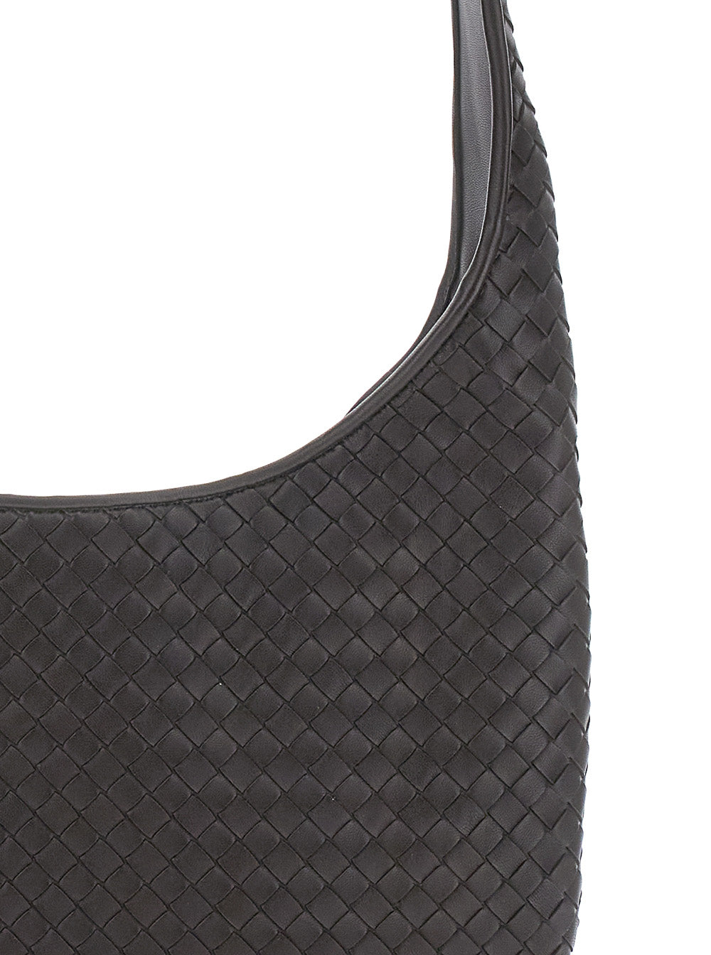 Bottega Veneta Men Brown Crossbody Bag With Top Zip Closure And Intrecciato Motif In Leather Man