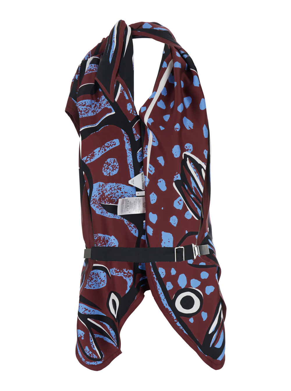 Bottega Veneta Women Multicolor Top With Asymmetric Design And All-Over Printed Motif In Silk Woman