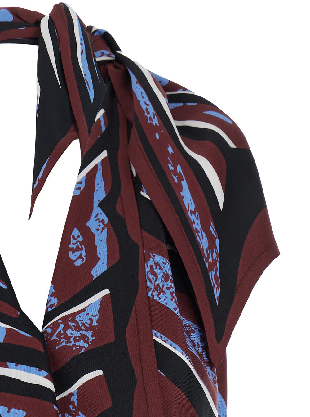 Bottega Veneta Women Multicolor Top With Asymmetric Design And All-Over Printed Motif In Silk Woman