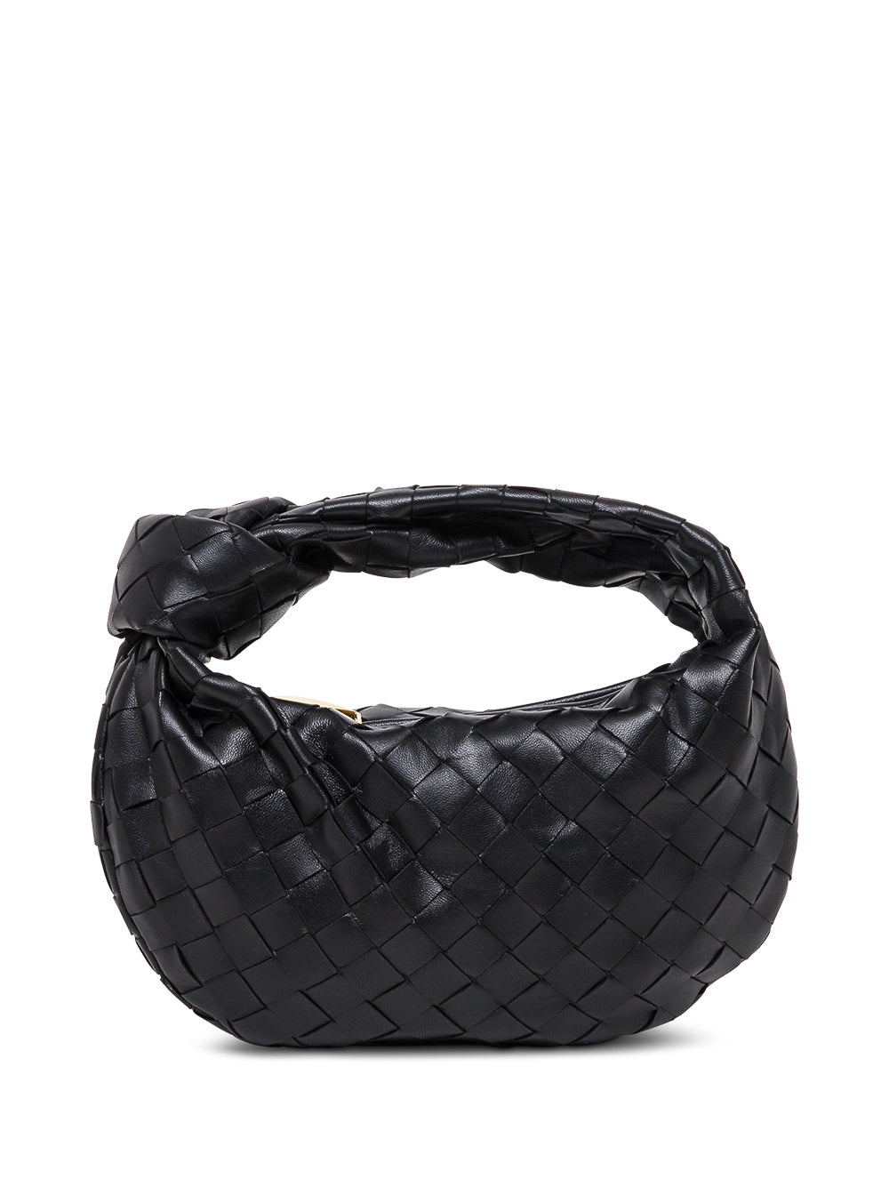 Bottega Veneta Women Black Intreccio Nappa Mini Jodie Handbag