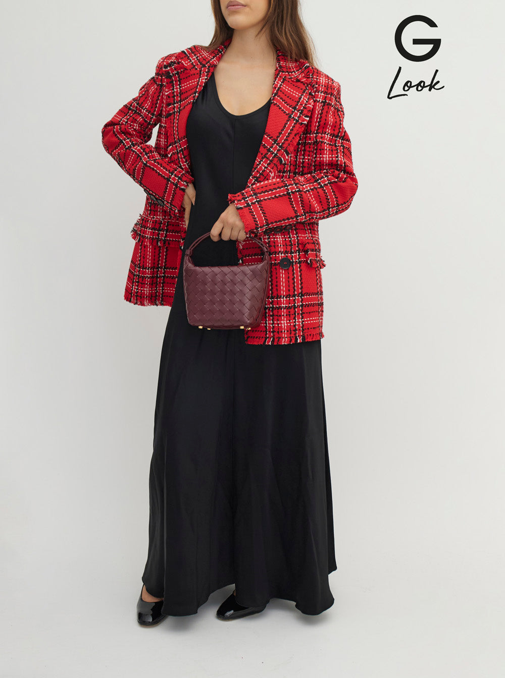 Bottega Veneta Women 'Candy Wallace' Bordeaux Handbag With Intrecciato Motif In Leather Woman