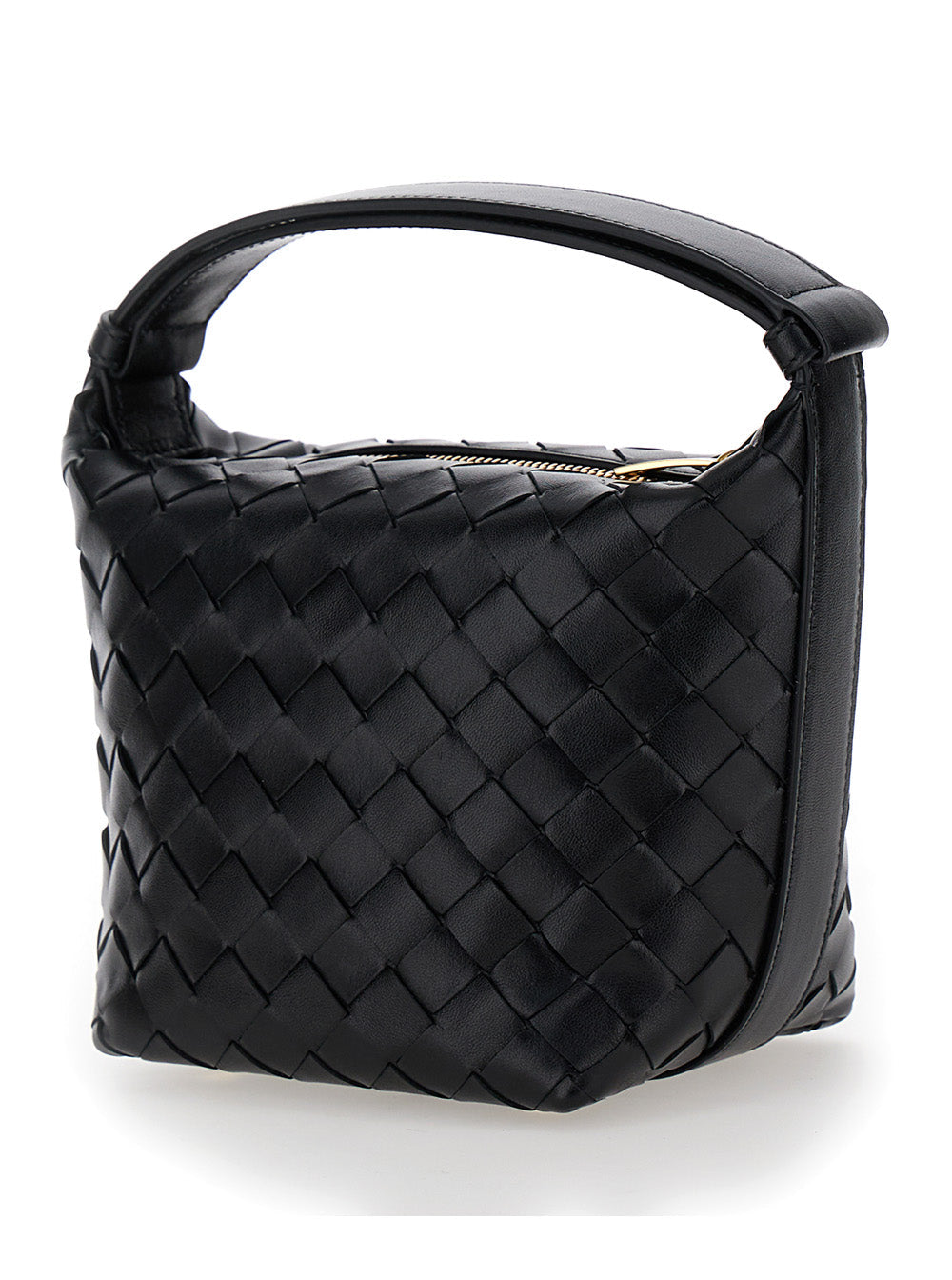 Bottega Veneta Women 'Candy Wallace' Black Handbag With Intrecciato Motif In Leather Woman