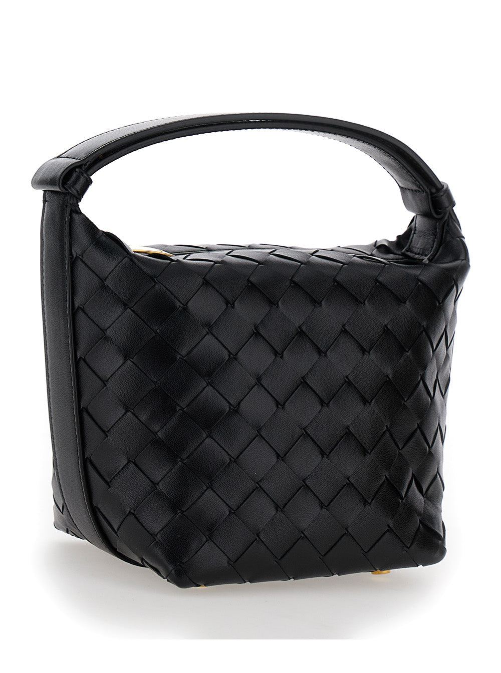 Bottega Veneta Women 'Candy Wallace' Black Handbag With Intrecciato Motif In Leather Woman