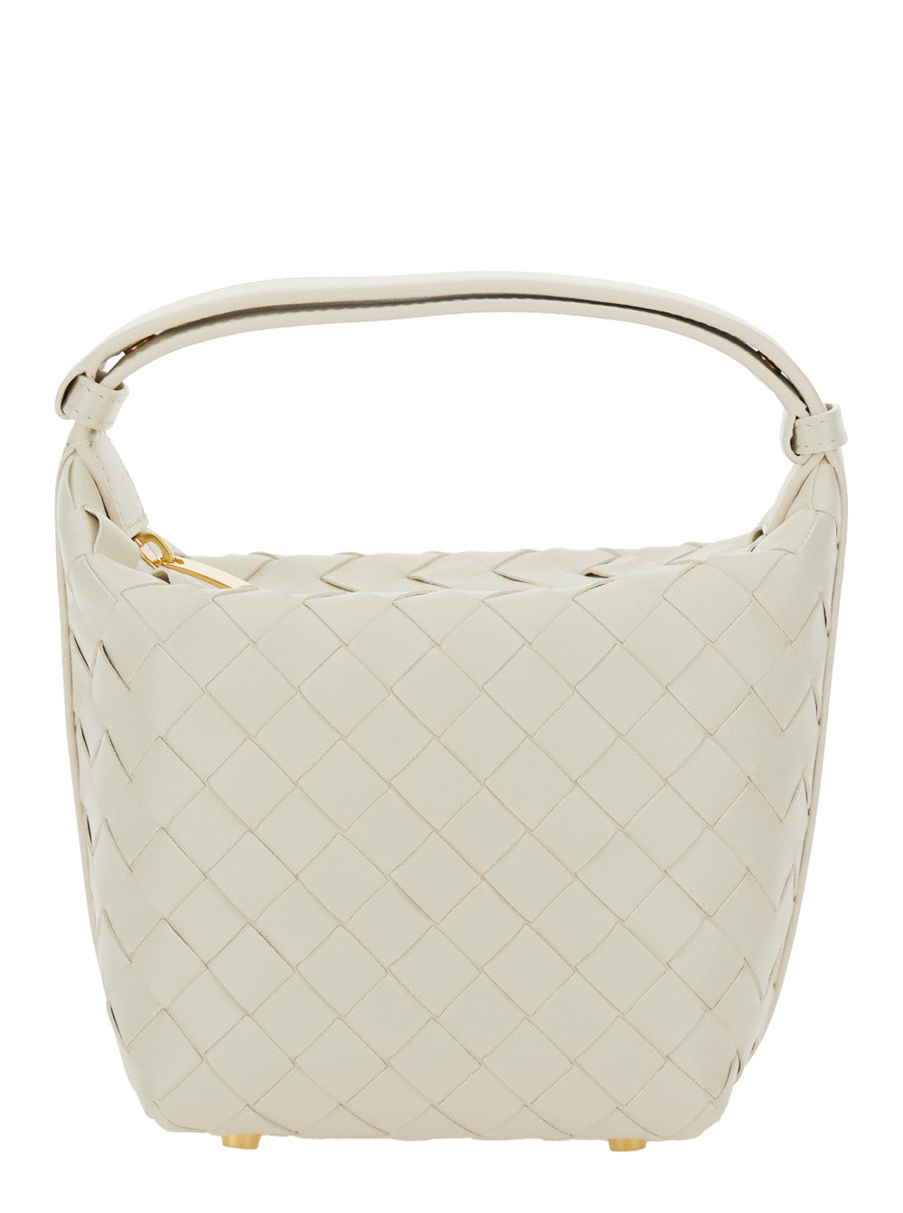 Bottega Veneta Women 'Candy Wallace' White Handbag With Intrecciato Motif In Leather Woman