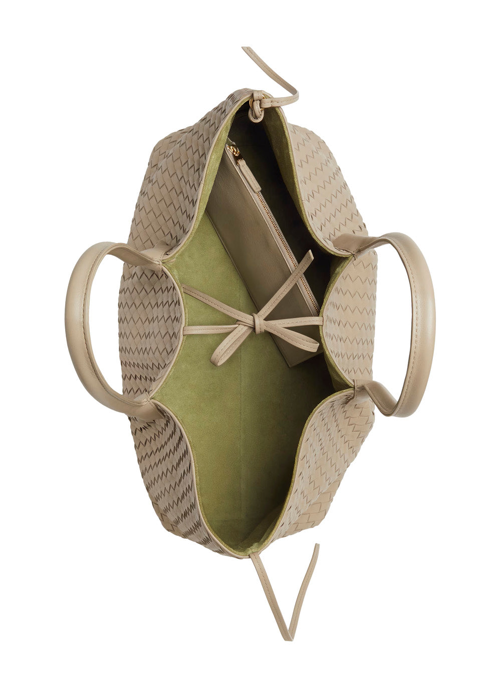 Bottega Veneta Women 'Pinacoteca' Beige Reversible Shoulder Bag With Two Top Handles And Intrecciato Motif In Leather Woman