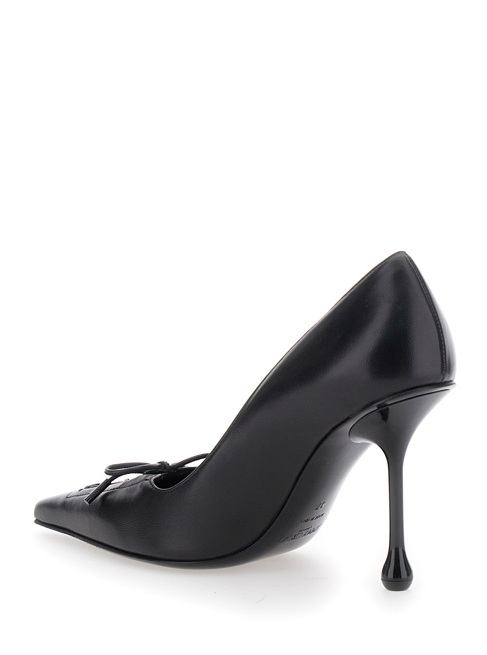 Jimmy Choo Women 'Scarlett' Black Pumps With High Stiletto Heel And Front Laces In Leather Woman