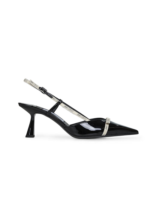 Jimmy Choo Women Black Patent Leather Camila 65 Slingback Pumps