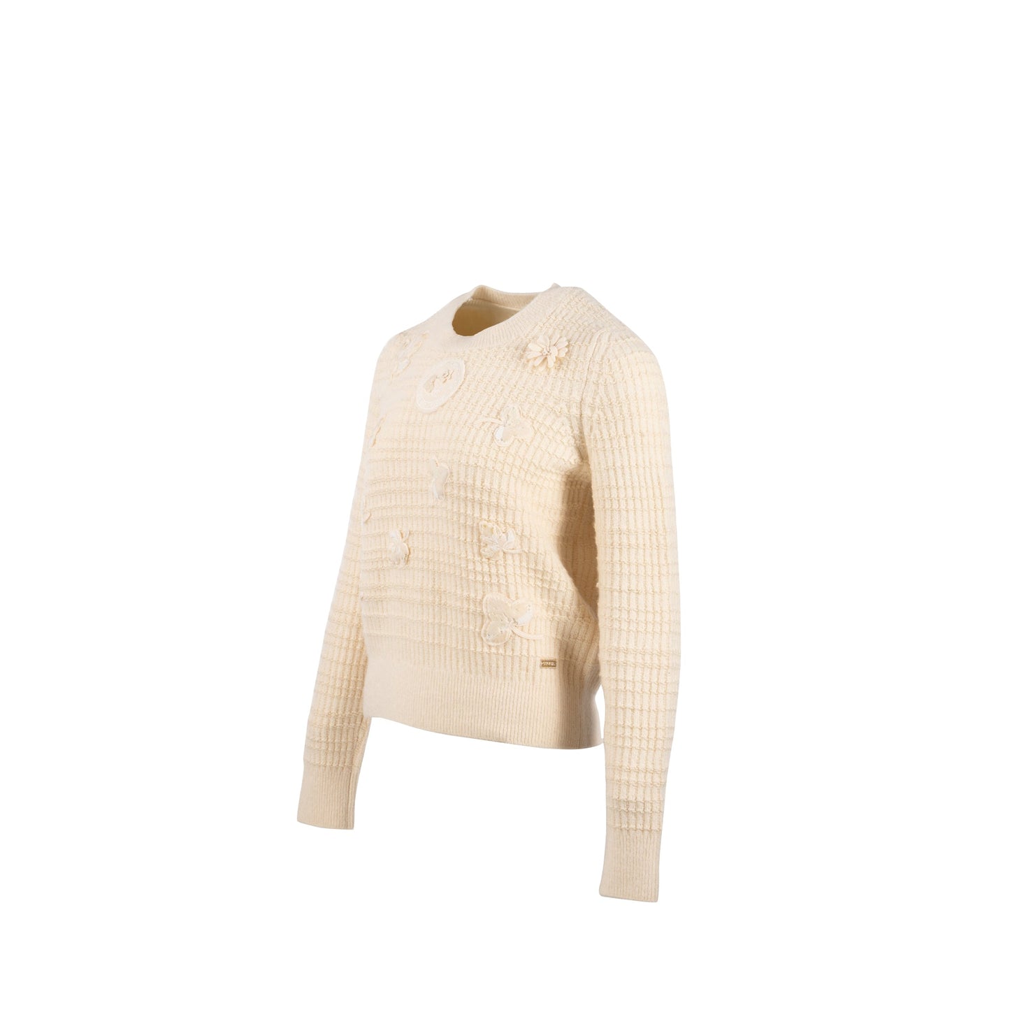 Chanel Size 40 18B Coco Neige Lucky Charms Knitted Sweater Cashmere/Wool Ecru