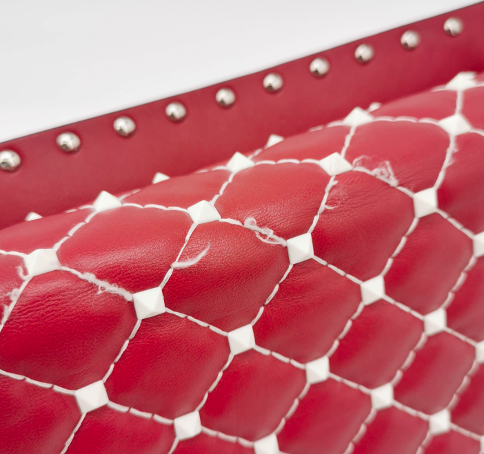 Valentino Rockstud Spike Medium 23cm Bag Red 24052678724369