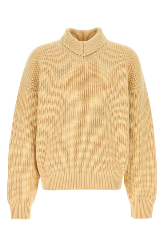 Bottega Veneta Men Cream Wool Blend Sweater