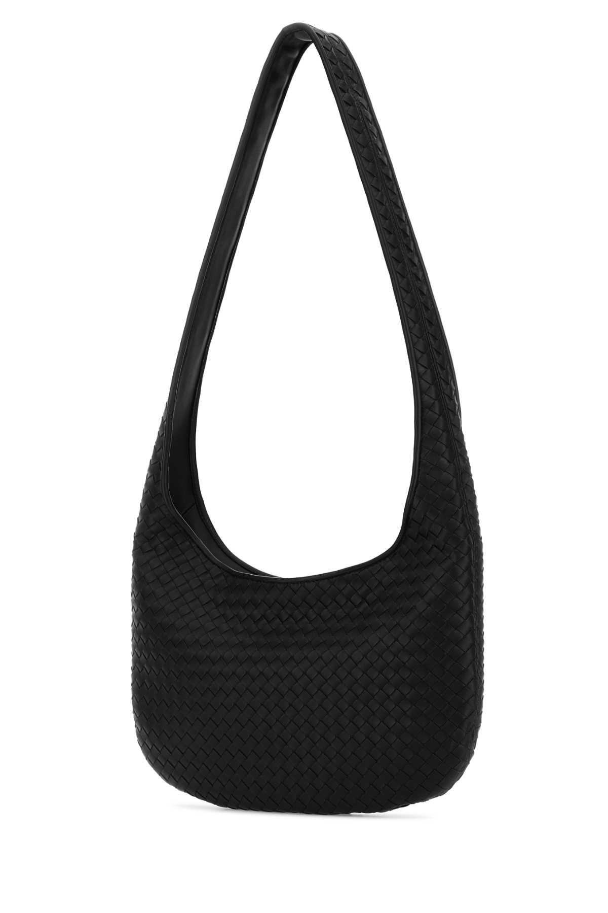 Bottega Veneta Men Black Nappa Leather Veneto Crossbody Bag