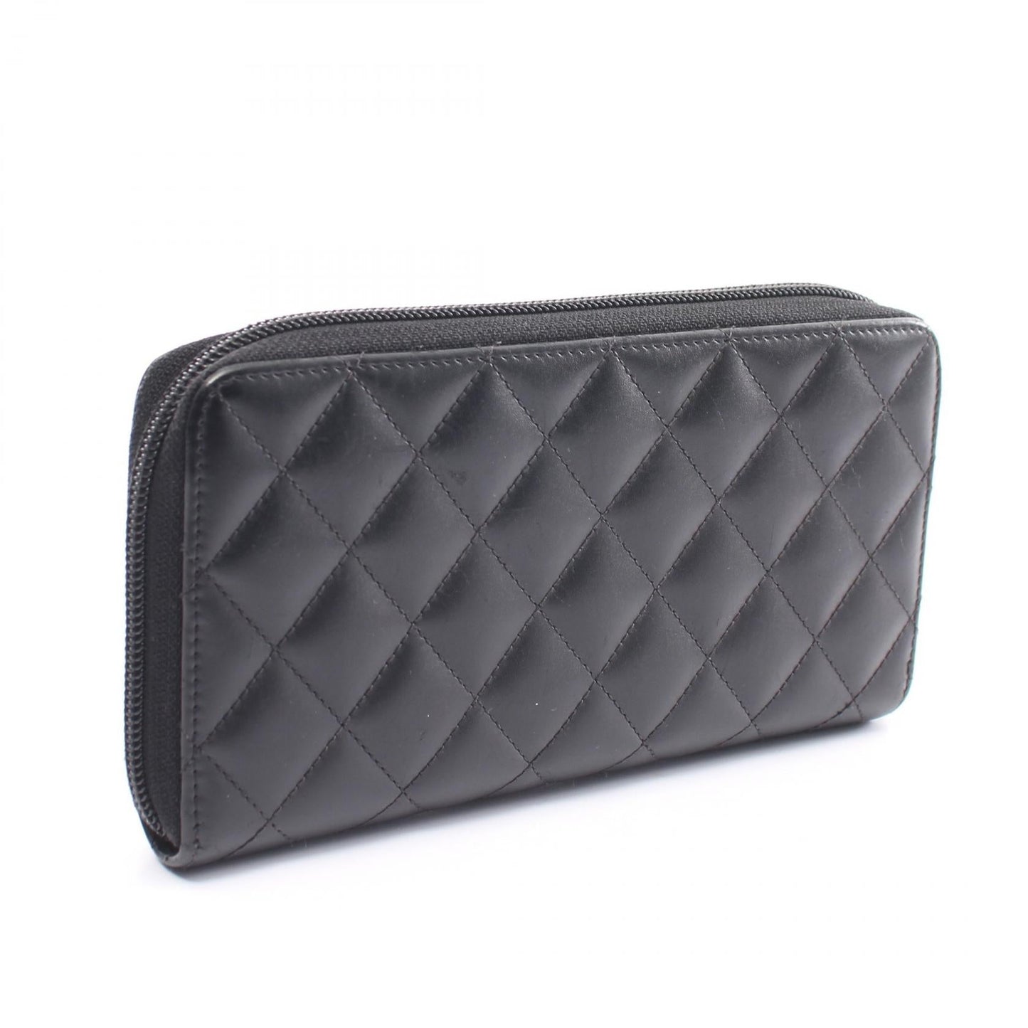 Chanel Cambon Line Round Zipper Long Wallet Leather Long Wallet A50078 in New Condition