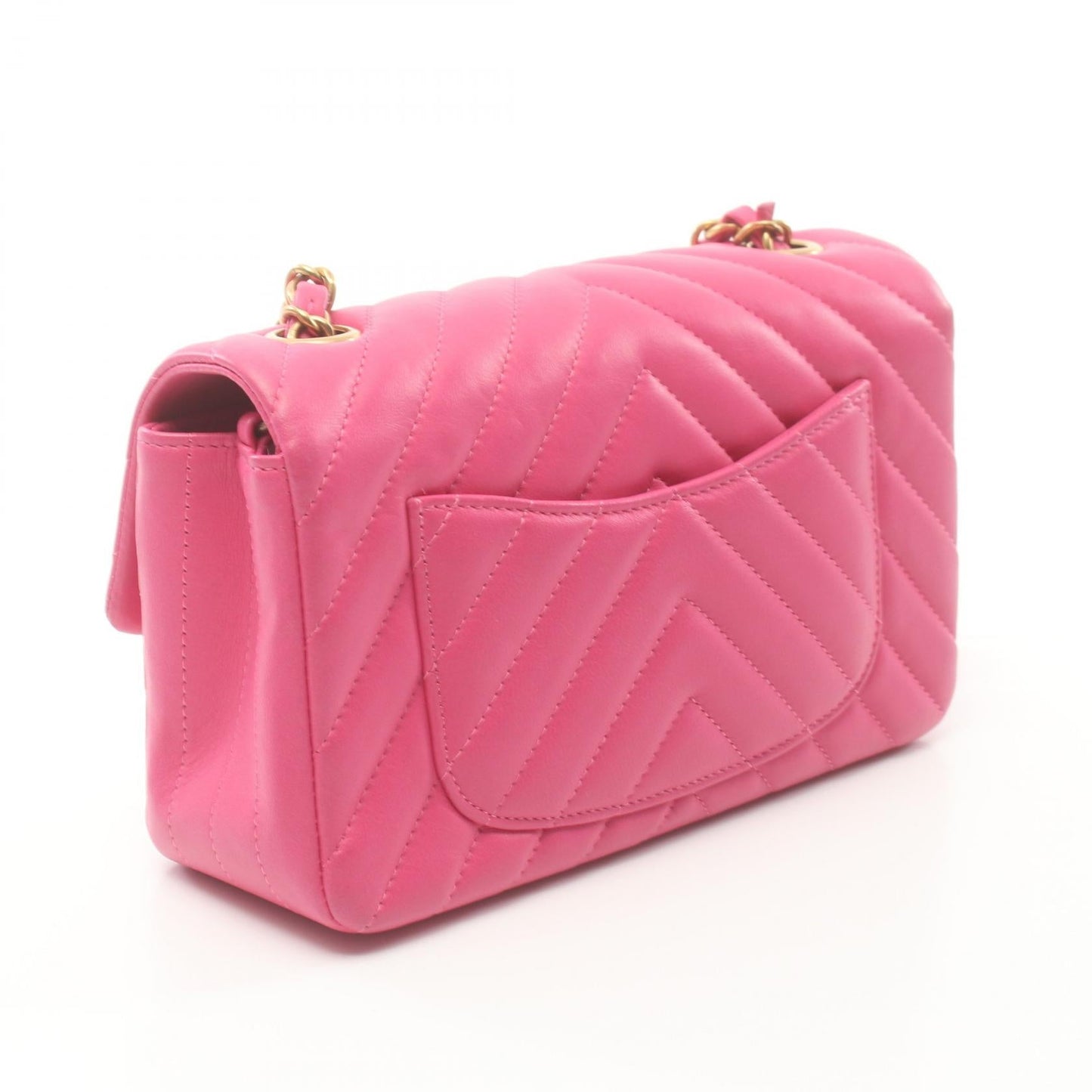 Chanel Mini Chevron Single Flap Bag Leather Shoulder Bag