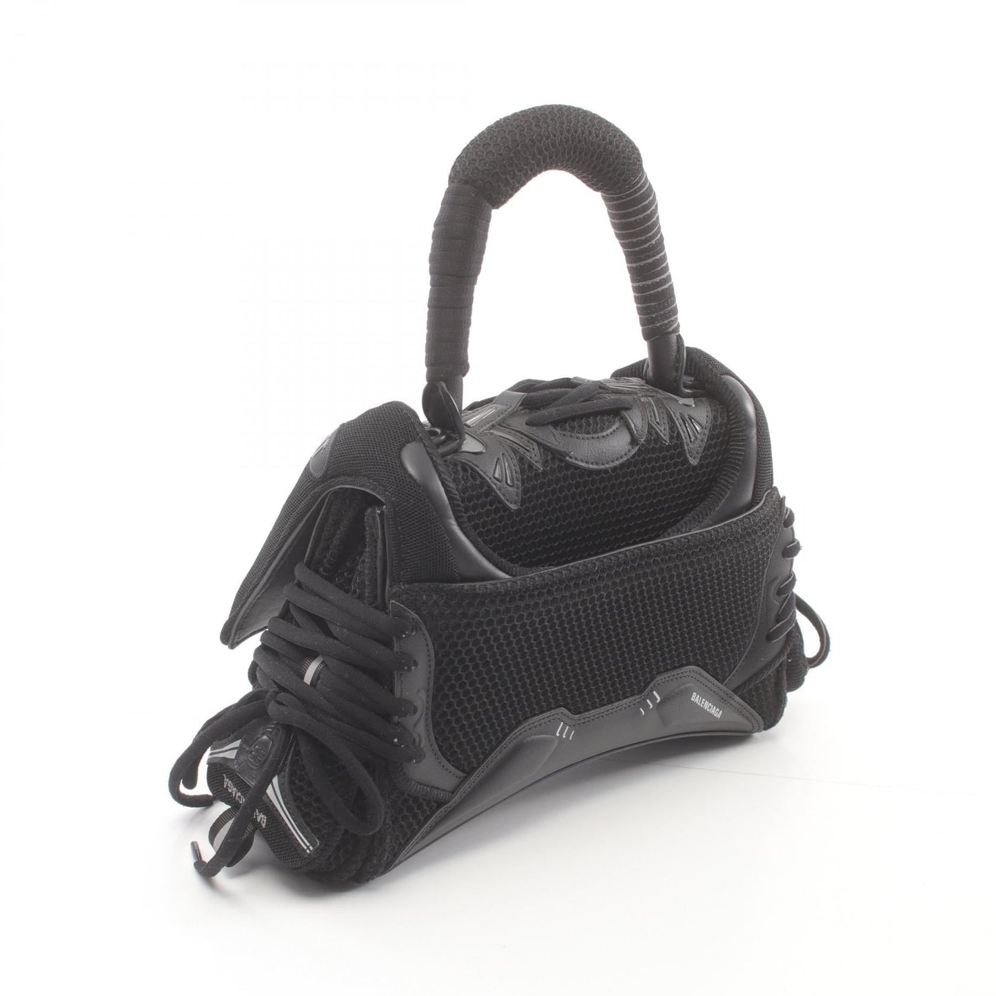 Balenciaga Leather Fabric Top Handle Bag 661723