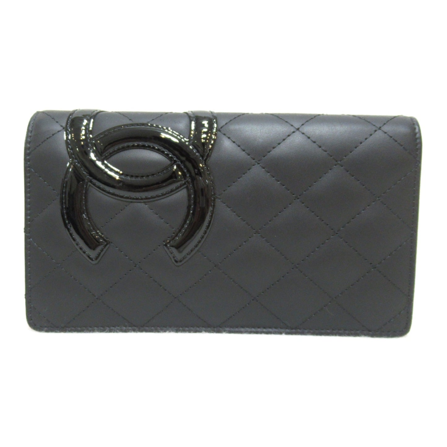 Chanel Cambon Quilted Leather Bifold Wallet Leather Long Wallet in Great Condition