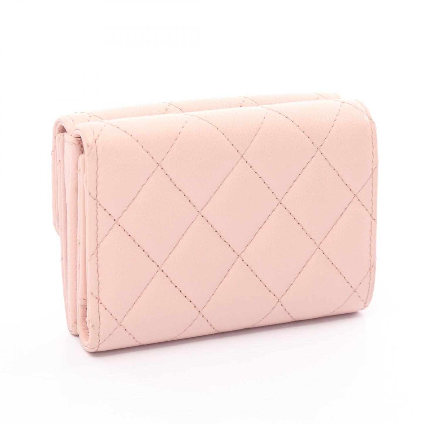 Chanel Caviar Skin Trifold Long Wallet