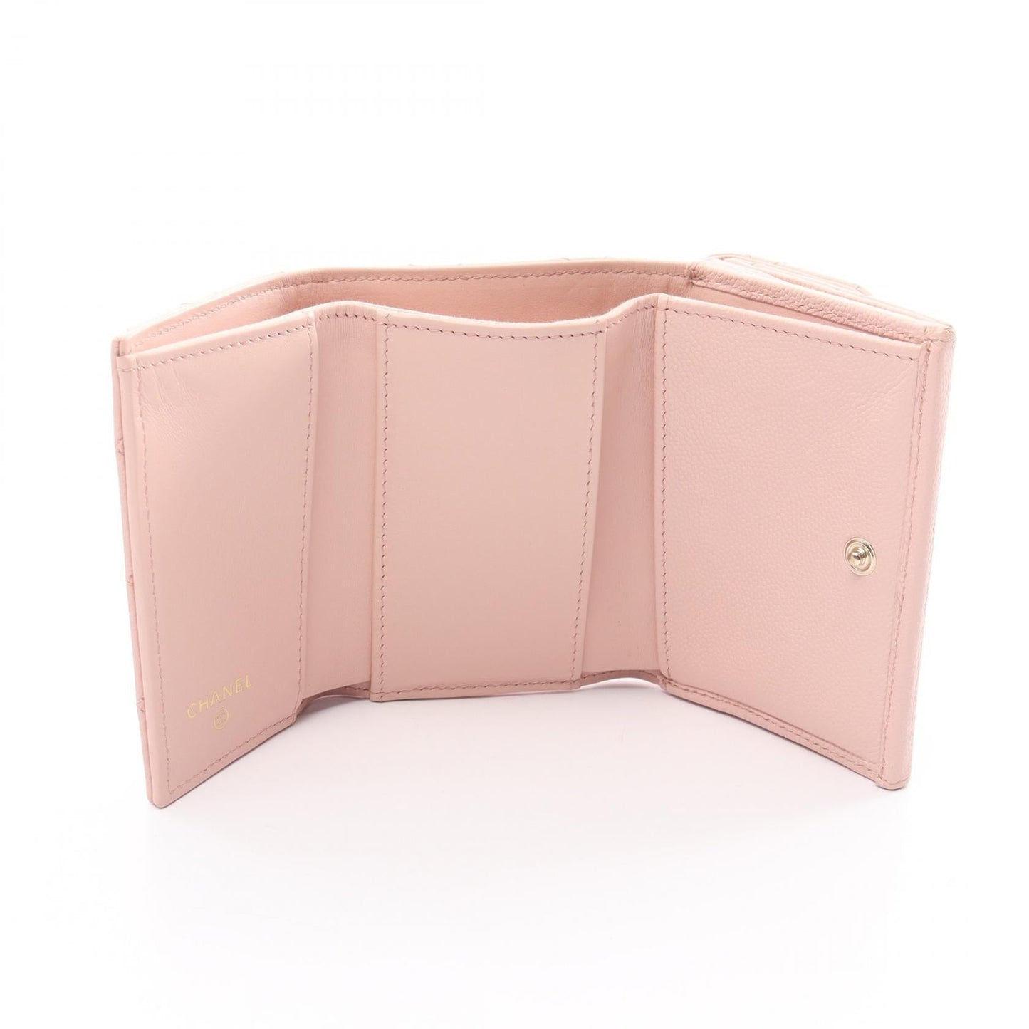 Chanel Caviar Skin Trifold Long Wallet