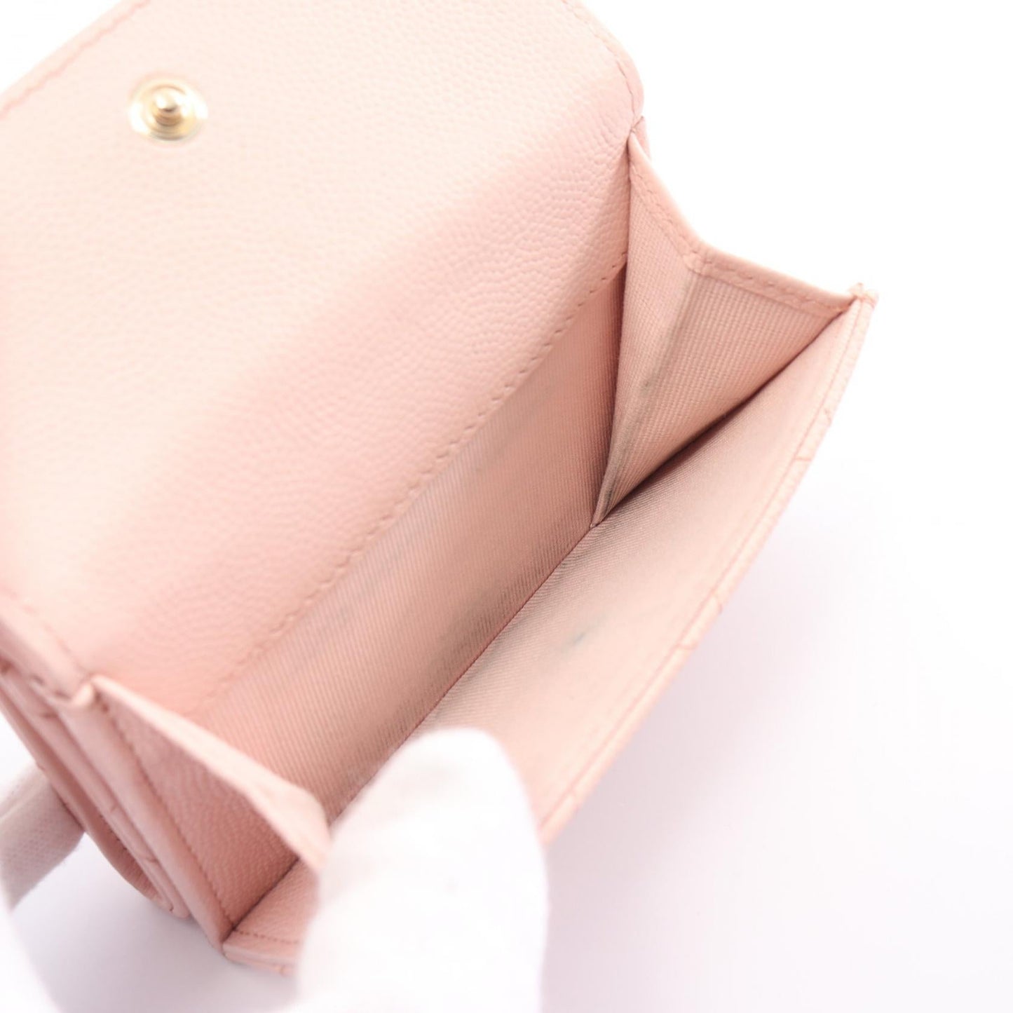 Chanel Caviar Skin Trifold Long Wallet