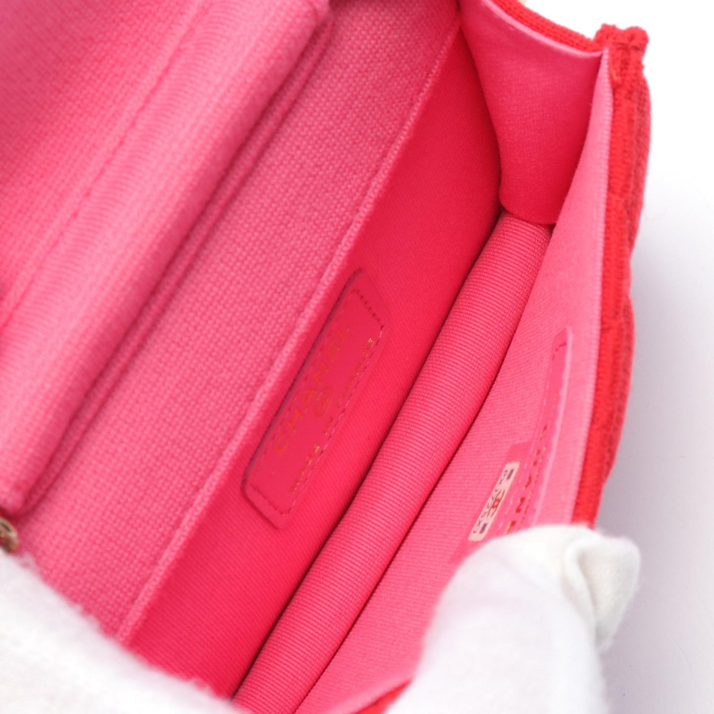 Chanel Quilted Jersey Fabric Mini VIP Bag Cotton Shoulder Bag