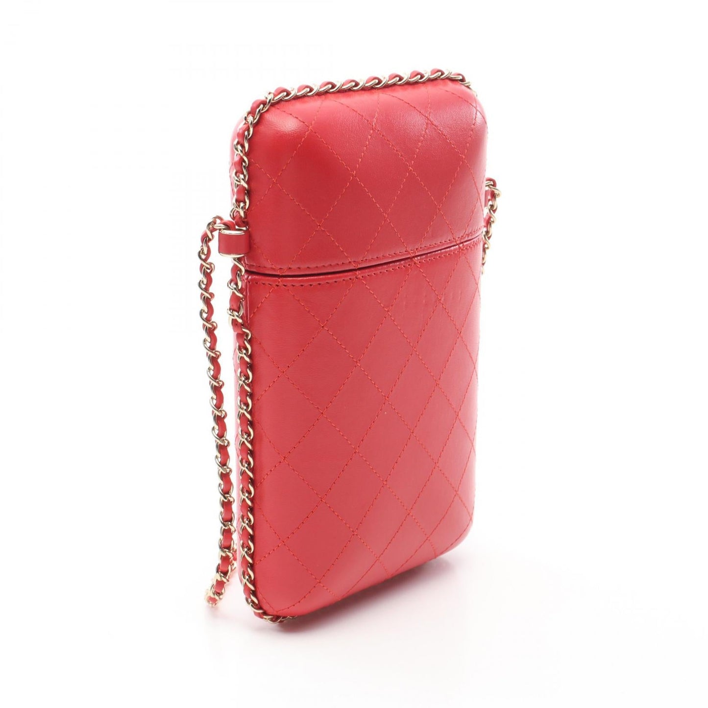 Chanel CC Chain Around Phone Holder  Leather Shoulder Bag