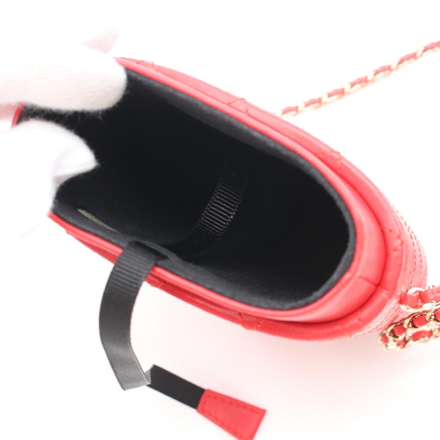 Chanel CC Chain Around Phone Holder  Leather Shoulder Bag