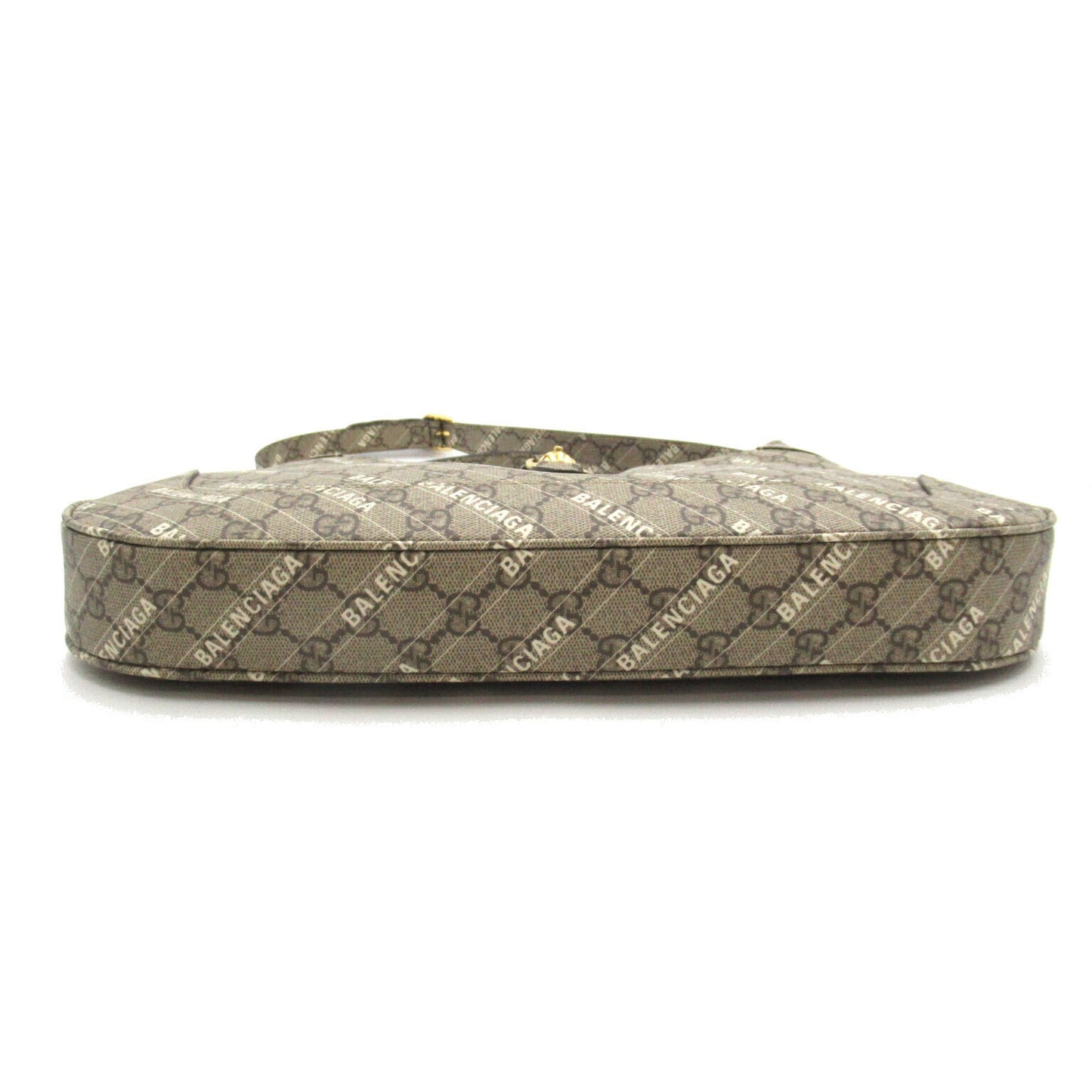 Gucci x Balenciaga Shoulder Bag Brown PVC Canvas