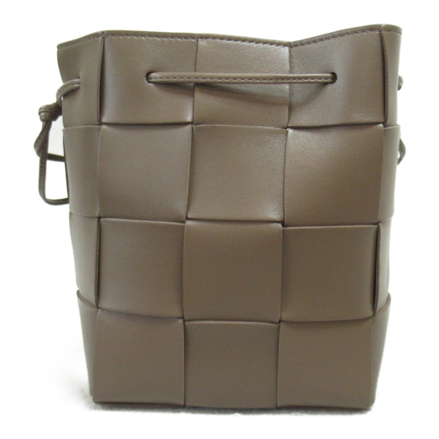 Bottega Veneta Lambskin Shoulder Bag Gray