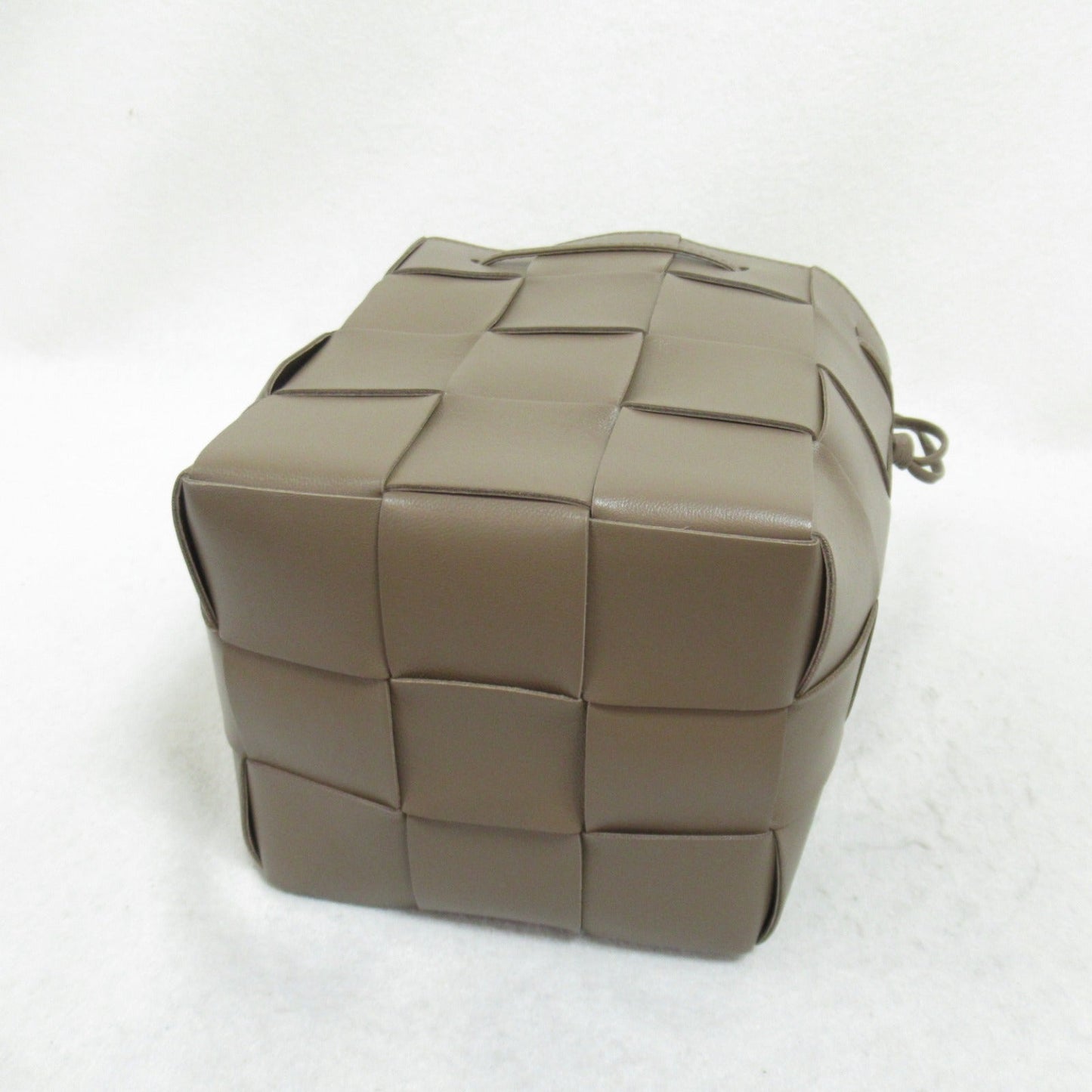 Bottega Veneta Lambskin Shoulder Bag Gray