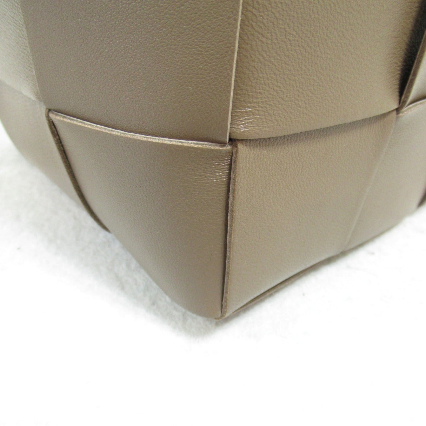 Bottega Veneta Lambskin Shoulder Bag Gray