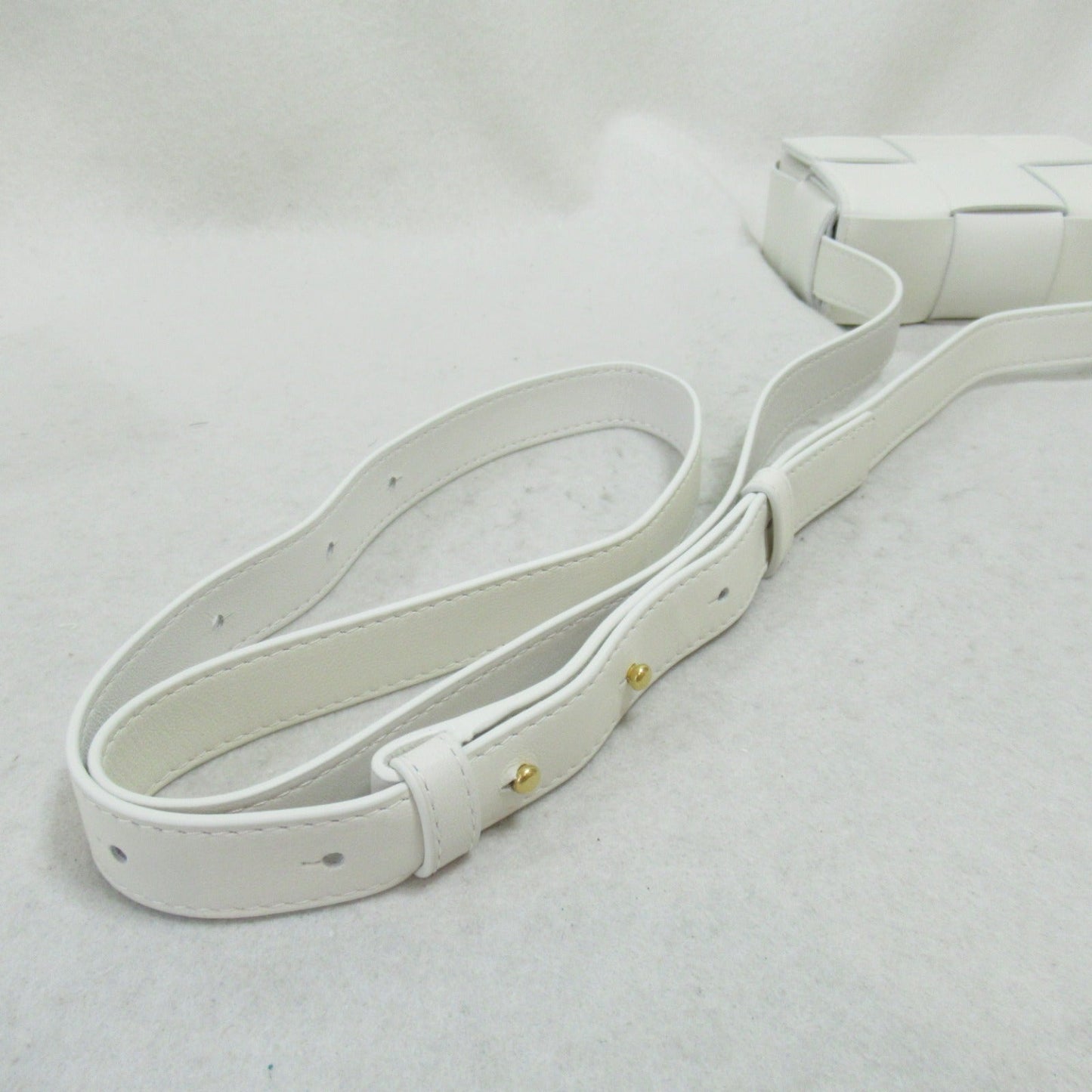 Bottega Veneta Lambskin Shoulder Bag White