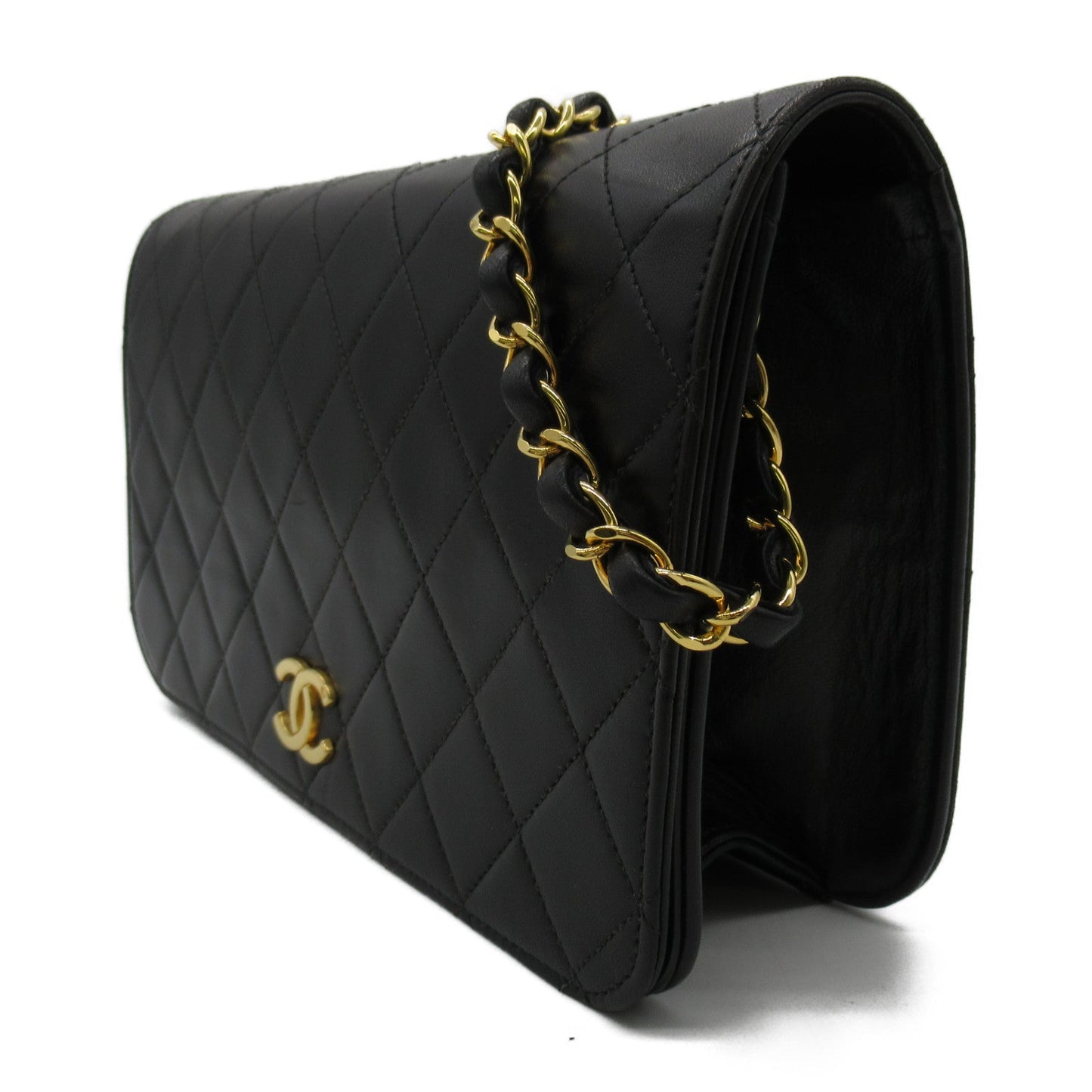Chanel Lambskin Single Flap Shoulder Bag