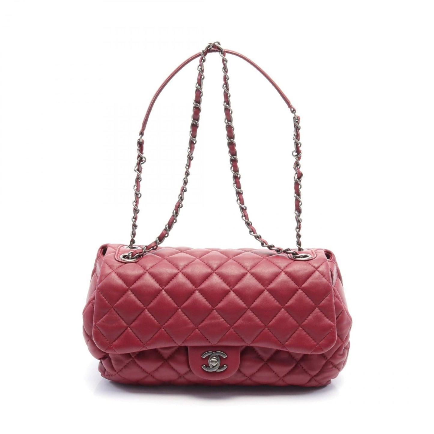 Chanel MATRASSE W chain shoulder bag Leather Shoulder Bag A39078 in New Condition