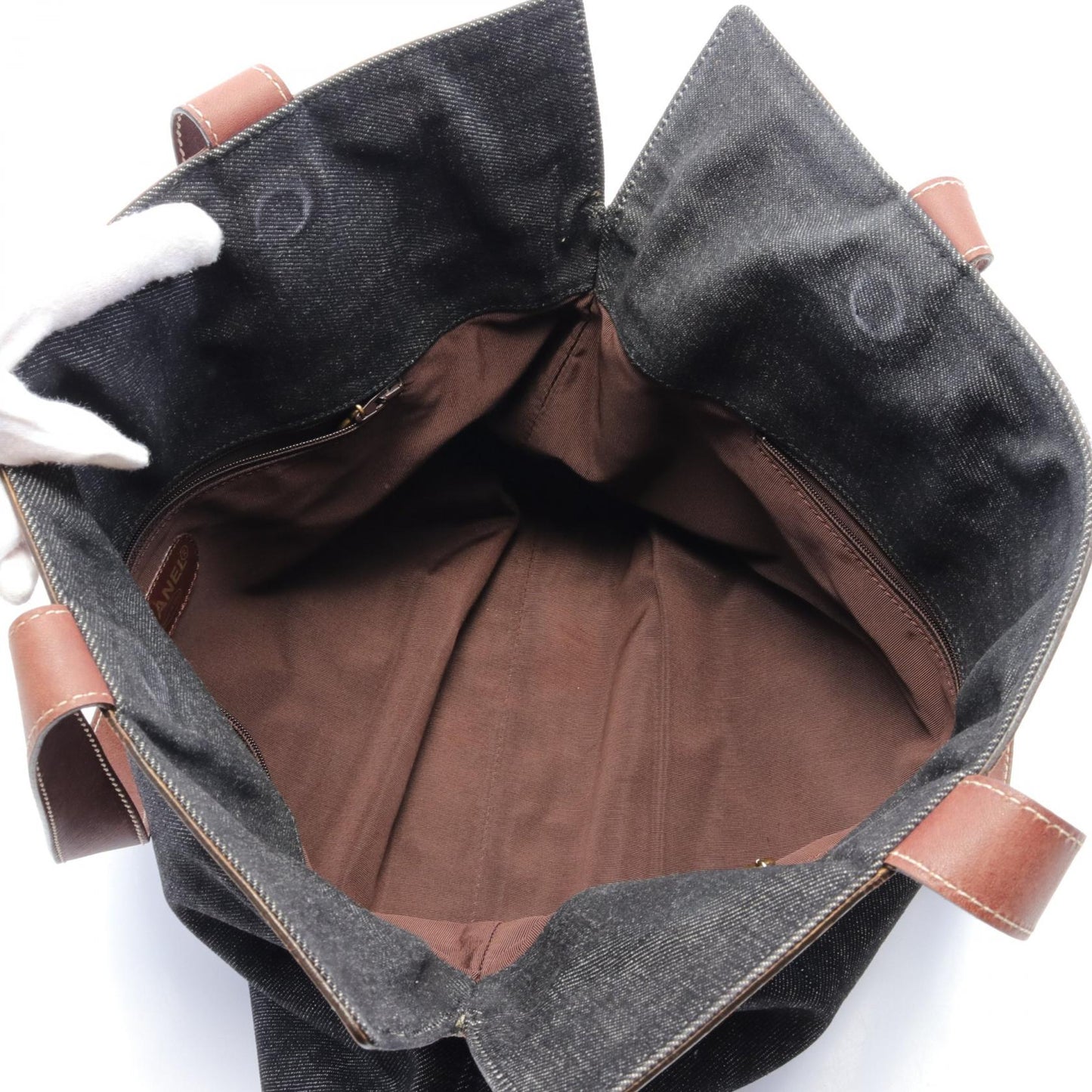 Chanel Coco Mark Denim Leather Tote Bag