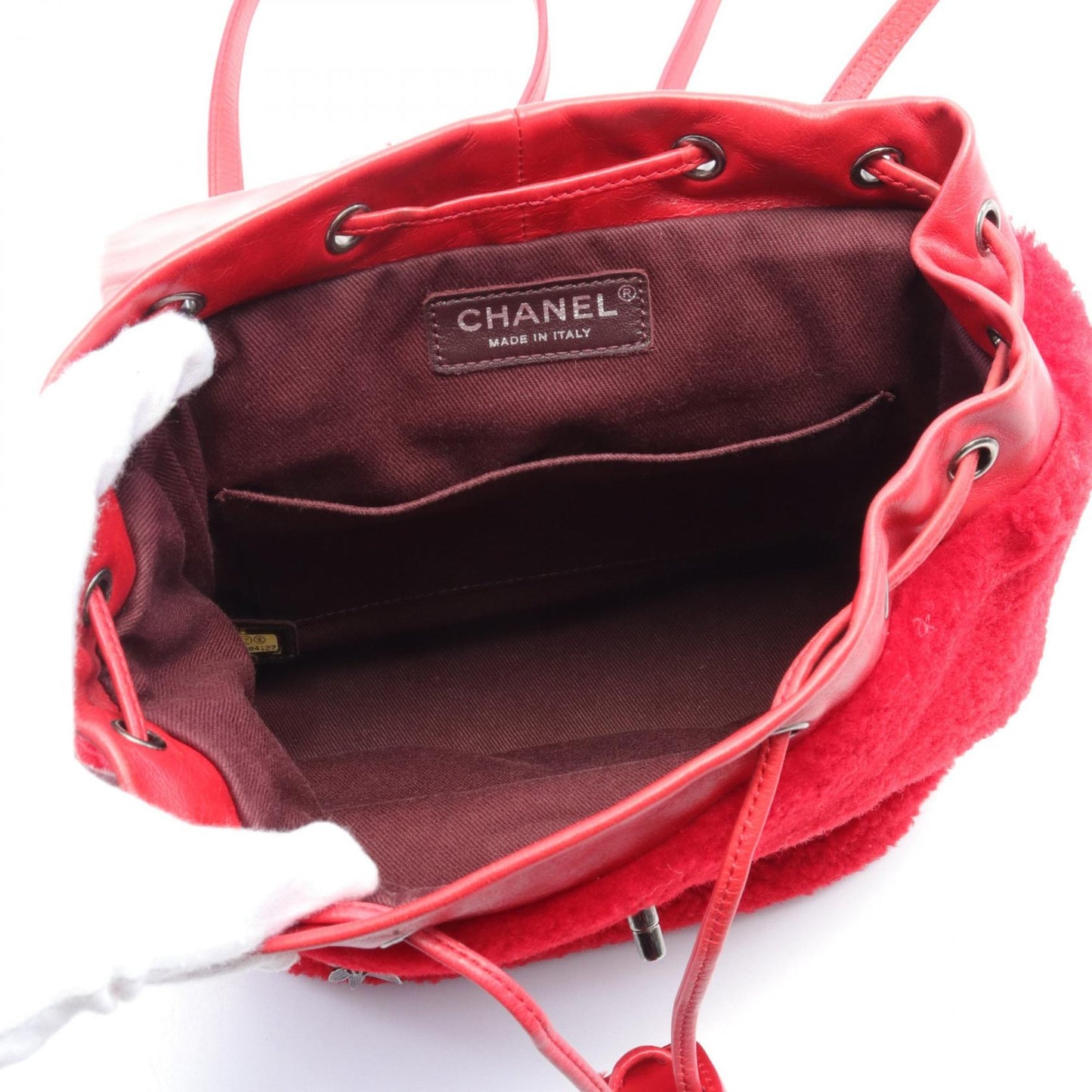 Chanel Shearling Mountain Backpack Natural Material Backpack in New Condition