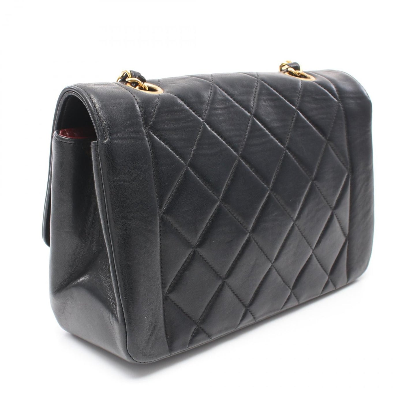 Chanel Matelasse Diana Flap Shoulder Bag Leather Shoulder Bag A01165 in New Condition