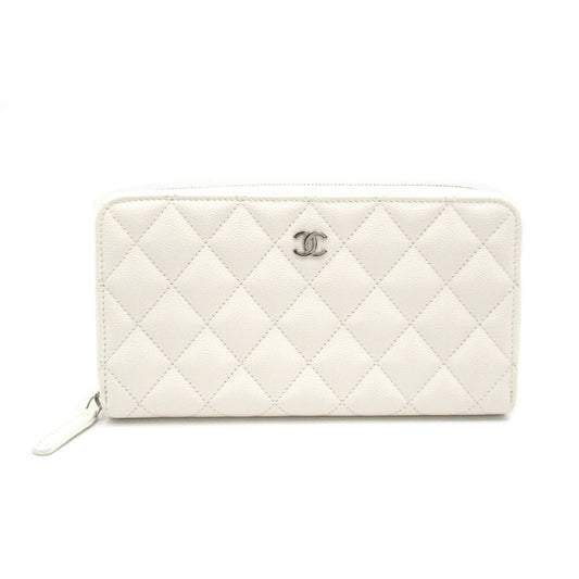 Chanel Caviar Skin Matelasse Long Wallet