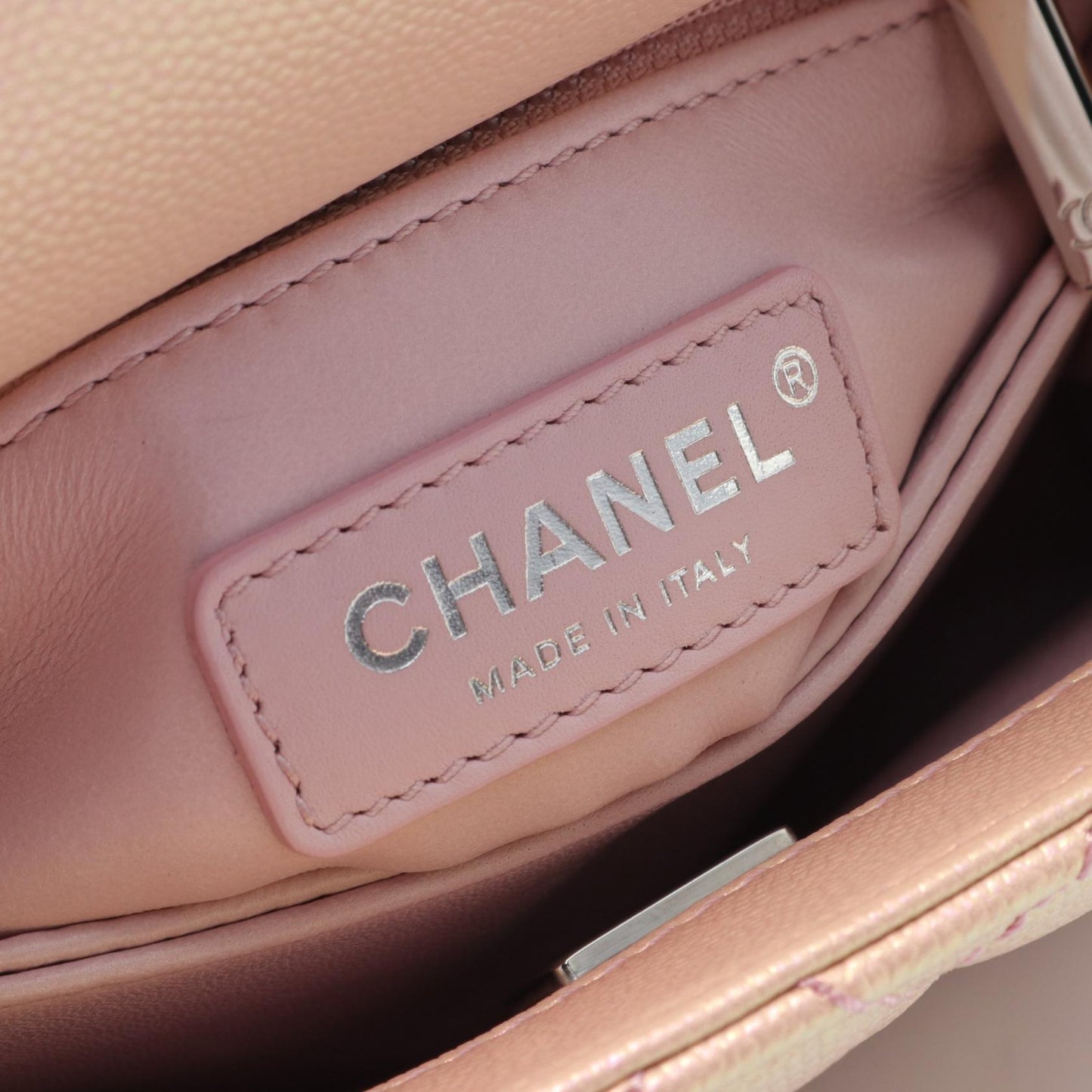 Chanel CC Quilted Caviar Top Handle Flap Bag Leather Handbag AS2215