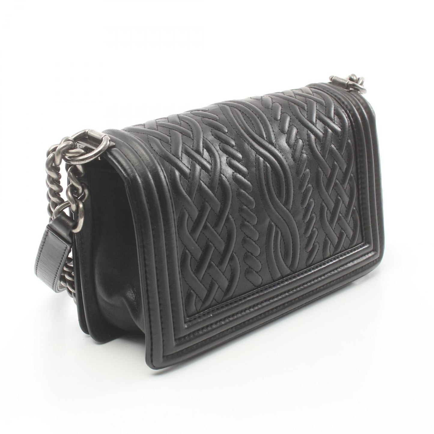 Chanel Boy Chain Shoulder Bag Leather Shoulder Bag 18504877 in Great Condition